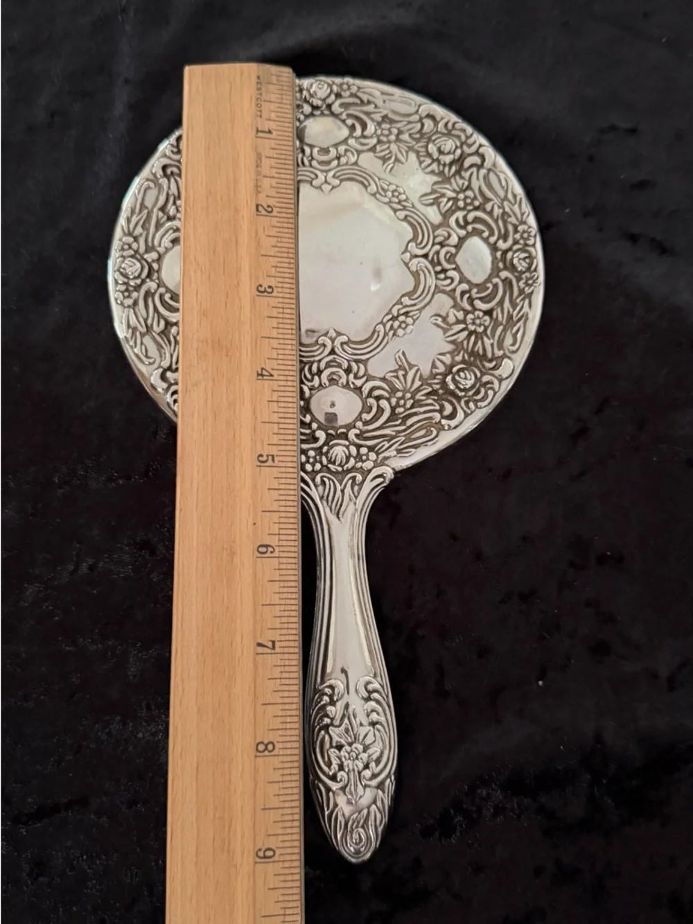 Vintage Silvery Plated Dressing Mirror
